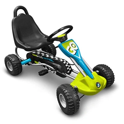 Afbeelding van Stamp Skelter Go Kart Skids Control 89 Cm Blauw/groen