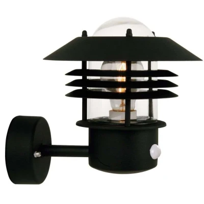 Afbeelding van Nordlux Vejers up wandlamp sensor E27 zwart