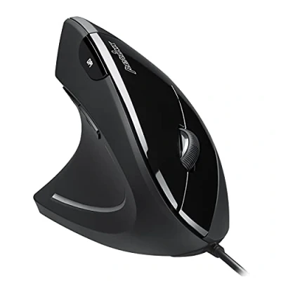Image de Perixx PERIMICE 513 L Souris verticale ergonomique pour gauchers optique 6 boutons filaire USB 2.0 noir