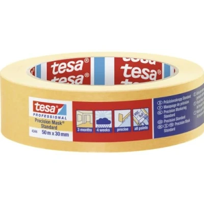 Afbeelding van tesa PRECISION STANDARD 04344 00002 00 Maskeertape Präzisionskrepp Geel (l x b) 50 m 30 mm 1 stuk(s)