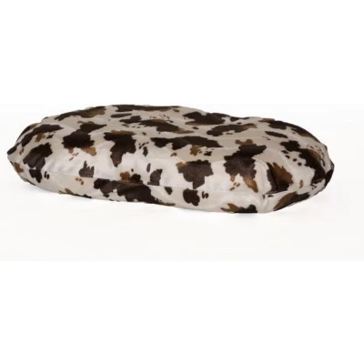 Afbeelding van Losse hoes hondenkussen Ovaal koe bruin 69x45x15 cm
