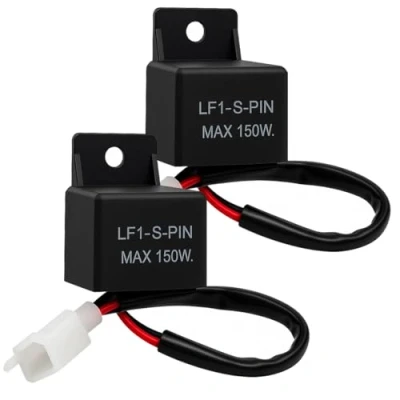 Afbeelding van Gebildet 2 stuks 12 V pinnen led knipperrelais LF1 S PIN voor auto en motorfiets, 0,1 W 150 relais toren signaallicht, blinker