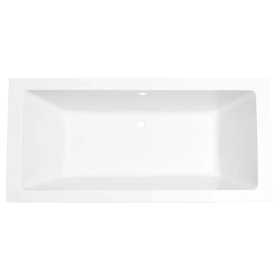Afbeelding van Xellanz Wiesbaden Santino SQ inbouw duo ligbad 180x80x49 cm acryl glans wit