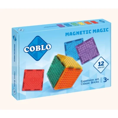 Afbeelding van Coblo Brick Stenen 12 stuks Magnetisch speelgoed Montessori Magnetische Bouwstenen tegels STEM Cadeau kind 3 jaar t/m bouwblokken