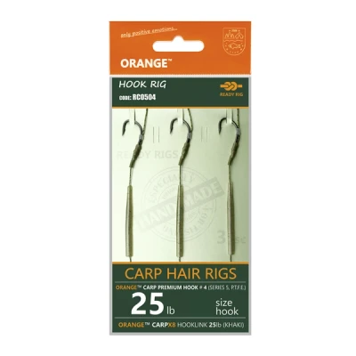 Afbeelding van Life Orange Carp Hair Rigs Maat 6 (Serie 3) (3 stuks) Karper onderlijnen