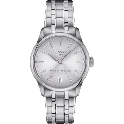Afbeelding van Tissot T Classic Chemin des Tourelles Powermatic 80 T1392071103100 Horloge Staal Zilverkleurig Ø 34 mm