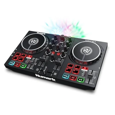 Image de Numark Party Mix II Platine DJ avec Lumières LED, Carte Son et Table de Mixage Serato Lite