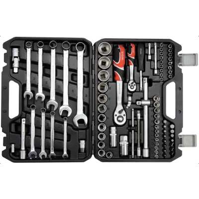 Afbeelding van YATO YT 12691 Doppenset 82 Torx, Kruisgleuf (PH), Pozidriv (PZ), Gesplitst, Zeskant Chroom Molybdeenstaal 1/2, 3/8