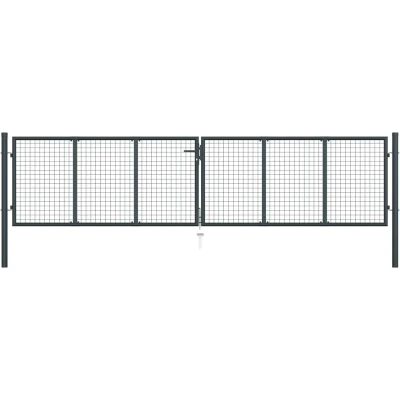 Afbeelding van Gaaspoort 400x150 cm gegalvaniseerd staal grijs