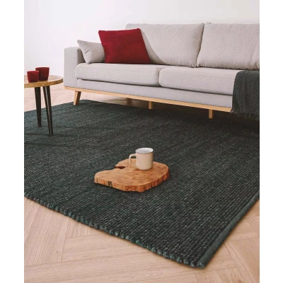 Afbeelding van Wollen Tapijt/Vloerkleed Lett Petrol 250x340 Cm 100% Wol