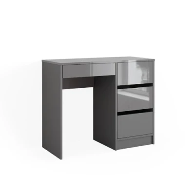 Afbeelding van Vicco Bureau Sherry, Hoogglans grijs, 90 x 40 cm met laden