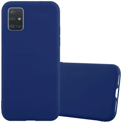 Afbeelding van Cadorabo Hoesje geschikt voor Samsung Galaxy A72 4G / 5G in CANDY DONKER BLAUW Beschermhoes gemaakt van flexibel TPU silicone Case Cover