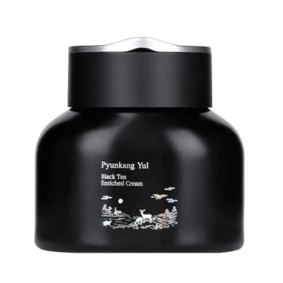 Afbeelding van Pyunkang Yul Black Tea Enriched Cream 60 ml, Koreaanse anti aging gezichtscrème voor dames, hydraterende crème rimpels, huidbleking met peptide en adenosine, 2,11 oz (1 stuk)