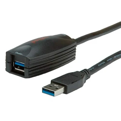 Afbeelding van Roline USB kabel 3.2 Gen1 (USB 3.0 / 3.1 Gen1) A stekker, bus 5.00 m Zwart 12.04.1096