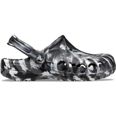 Afbeelding van Crocs Baya Marbled klompen, uniseks, Zwart en Wit