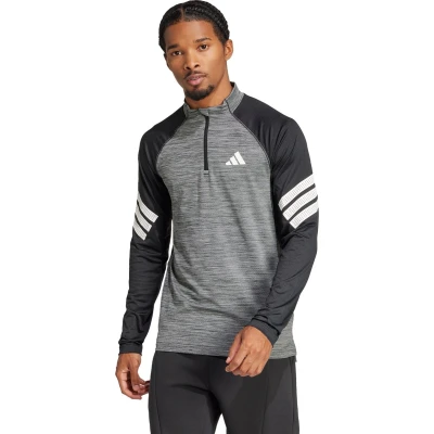 Afbeelding van adidas Performance Longsleeve, Heren, Maat: XS, Black melange white