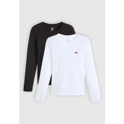 Afbeelding van Levi&#039;s Essential T shirt met lange mouwen (2 stuks) Women&#039;s XL Veelkleurig / 2 Pack Tee White + &amp; Anthracite Night