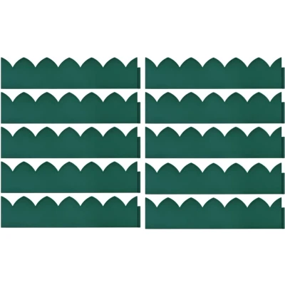 Afbeelding van Gazonranden 10 st 65x15 cm PP groen