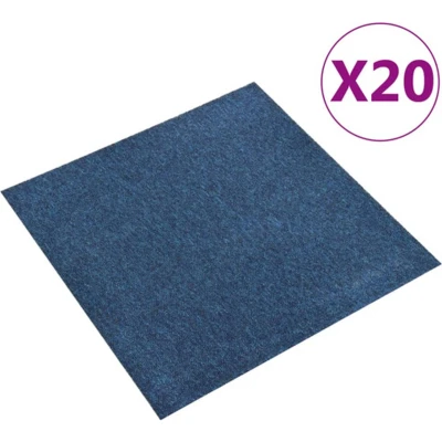 Afbeelding van Tapijttegels 20 st 5 m 50x50 cm donkerblauw