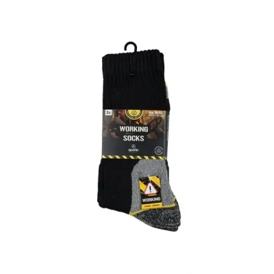 Afbeelding van Apollo Werksokken 3 Pack Zwart Sokken 39/42