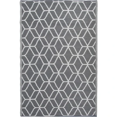 Afbeelding van Buitenkleed 180x121 cm grijs en wit OC25