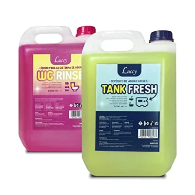 Afbeelding van Toiletset Rinse 5 l + Tank Fresh additief voor toilettank en grijswater van caravans campers