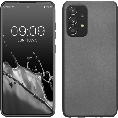 Afbeelding van kwmobile telefoonhoesje geschikt voor Samsung Galaxy A52 / 5G A52s Hoesje smartphone Back cover in metallic grijs