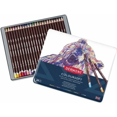 Afbeelding van Derwent 24 Coloursoft potloden