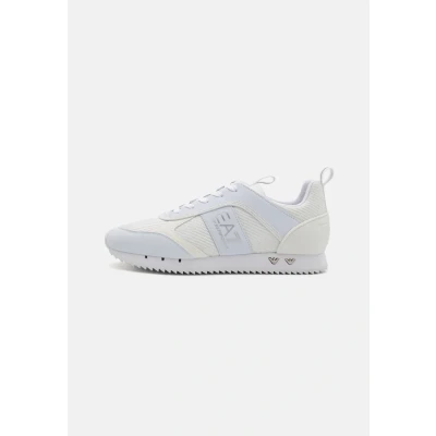 Afbeelding van EA7 Emporio Armani Unisex Sneakers laag, Maat: 36, Triple white/silver Imitatieleer/ textiel