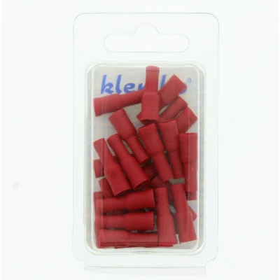 Afbeelding van Klemko 170090 Rondstekerhuls geïsoleerd rood 4mm voor 0.5 1.5mm2