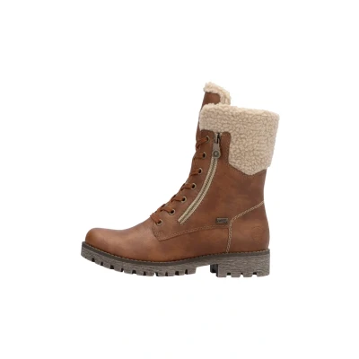 Afbeelding van Rieker Snowboots, Dames, Maat: 43, Nougatbraun Kunststof