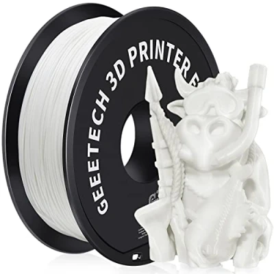 Afbeelding van GEEETECH 3D printer, ABS filament, 1,75 mm, wit, printerfilament, ABS, 1 kg, spoel, wit