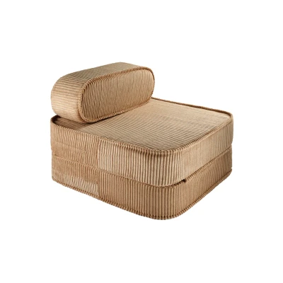 Afbeelding van Wigiwama Corduroy Flip Chair / Slaapfauteuil 65x60x25cm Toffee