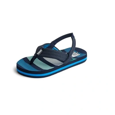 Afbeelding van Little Ahi Slippers Junior Deep Sea Stripes Blue 200 7 Blauw