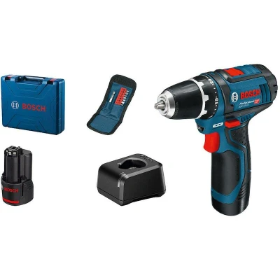 Afbeelding van BOSCH GSR 12V 15 0 601 868 10G Accuschroevendraaier 1 10 met toebehoren, oplader, accu/batterij 30
