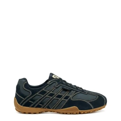 Afbeelding van Geox Baskets Snake pour homme en cuir suédé bleu, 48 EU