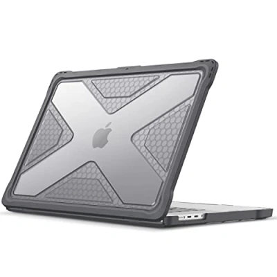 Afbeelding van FINTIE Beschermhoes compatibel met MacBook Pro 16 inch M1 Pro/M1 Max 2021 (model A2485), robuuste harde hoes schokbestendige randen van TPU, hybride beschermhoes, versterkte volledige bescherming,