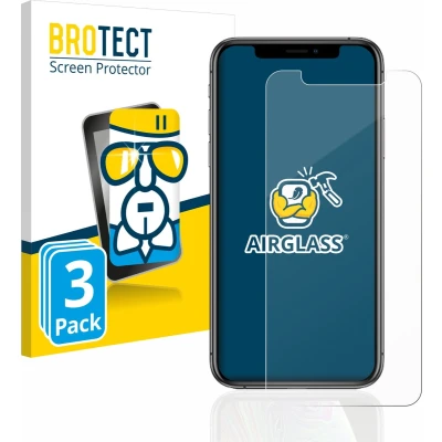 Afbeelding van BROTECT Screenprotector voor Apple iPhone Xs / 11 Pro Folie Beschermfolie Beschermglas transparant (3 Stuks)