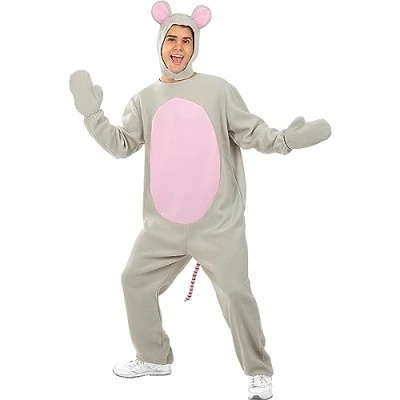 Afbeelding van Funidelia Rattenkostuum voor dames en heren, dieren, kostuum volwassenen accessoires Halloween, carnaval feesten, L XL, grijs/zilver