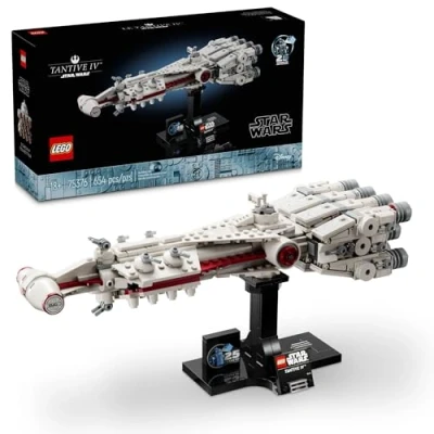 Afbeelding van LEGO Star Wars: A New Hope Tantive IV, bouwbaar sterrenschip voor de 25e verjaardag, creatieve bouwset volwassenen, verzamelconstructie en cadeau idee