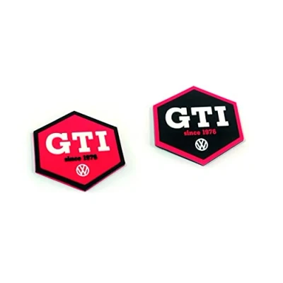 Afbeelding van BRISA VW Collection rubberen magneet voor Golf GTI rood/zwart 2 stuks