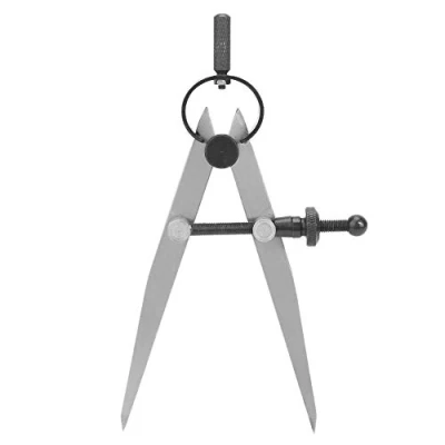 Afbeelding van 4 inch schrijnwerker passer verstelbare lederen kompas vergrendelbare stalen scheidingsvleugel creaser roterende lijn splitter gereedschap leathercraft DIY