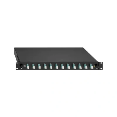 Afbeelding van Rutenbeck 12 x LC D OM3 aqua Glasvezel splitterbox poorten 1 HE