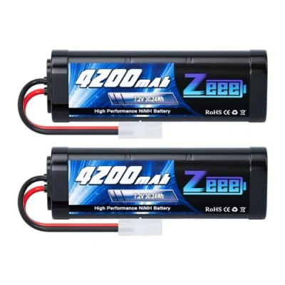Afbeelding van Zeee 7,2 V 4200 mAh RC NiMH accu voor auto vrachtwagen HPI Losi Kyosho Tamiya Hobby (2 verpakkingen)