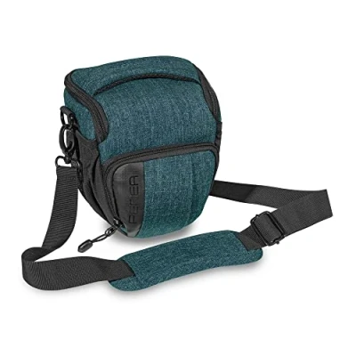 Afbeelding van Pedea cameratas Fashion Petrol, 17 x 20 13 cm (b h d), fototas voor spiegelreflexcamera&#039;s, kleine cameratas, systeemcamera