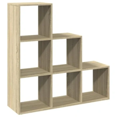 Afbeelding van Kamerscherm / boekenkast 3 laags 99x29x99 cm hout sonoma eiken