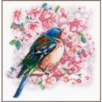 Afbeelding van Vervaco Vogel tussen bloesem borduren (pakket) PN 0147275