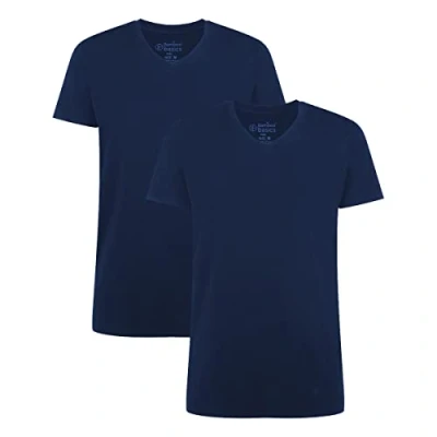 Afbeelding van Bamboo Basics VELO T shirt 2/pack Navy V hals