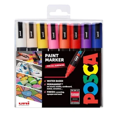 Afbeelding van POSCA PC 5M 16 stuks permanente markers op waterbasis medium punt voor knutselen