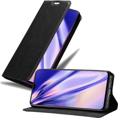 Afbeelding van Cadorabo Hoesje geschikt voor Oppo R17 in ZWARTE NACHT Beschermhoes met magnetische sluiting, standfunctie en kaartvakje Book Case Cover Etui